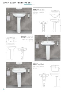 อ่างล้างหน้าทรงรีแบบตั้งพื้น ดีไซน์มินิมอล เคลือบเซรามิกเงา พร้อมรูเดียว - Product Image 3