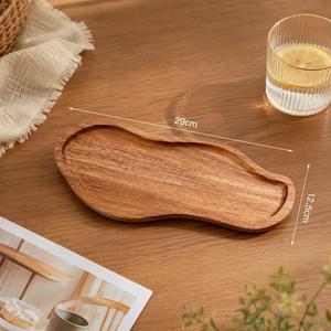 Bandeja de Servir Rectangular Moderna de Lujo Hecha a Mano de Madera de Acacia, Decoración para Mesa de Centro y Cocina, Apta para Lavavajillas, Gran Capacidad - Product Image 4