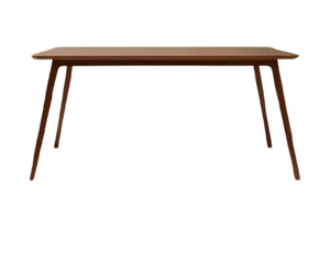 Table à manger rectangulaire en bois de style mid-century moderne, 4 places, design stable, mobilier pour la maison - Product Image 1