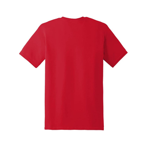 Camiseta de Hombre Roja Brillante, Lisa, de Manga Corta, Cuello Redondo, 100% Algodón, Informal, Verano, Venta al Por Mayor - Product Image 2