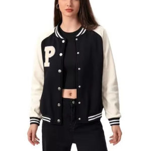 Chaquetas Varsity para Mujer con Mangas de Cuero, Colección de Invierno, Ropa Urbana, Chaquetas Varsity Premium para Dama - Product Image 1