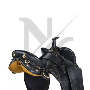 Selle de randonnée australienne de qualité professionnelle en cuir véritable avec arceau réglable et panneaux amortisseurs - Product Image 4