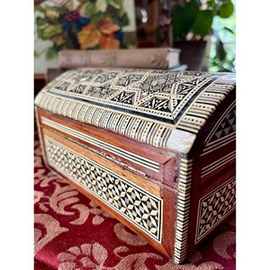 Caja de Joyería Artesanal con Marquetería de Madera Multicolor |   Diseño de Mosaico Exótico de Sheesham al por Mayor - Product Image 3