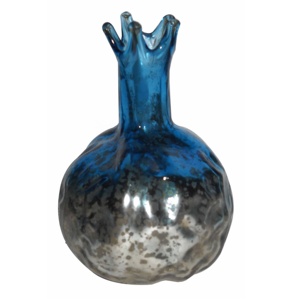 Vases en verre en forme de grenade décoratifs pour la maison Vase de table Vase à main Couleur bronze Pot de fleur en verre en gros Article de luxe - Product Image 1