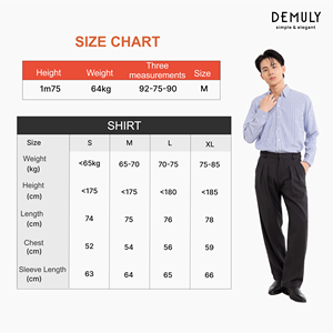 Camisa Casual a Rayas Antiarrugas para Hombre, Fabricada en Vietnam, de Poliéster/Algodón Tejido con Técnica de Teñido Liso, ODM/OEM - Product Image 6