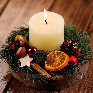 Porte-bougie de Noël en bois naturel 2026 du Vietnam pour une décoration de table élégante et une présentation festive par 99 Gold Data - Product Image 1