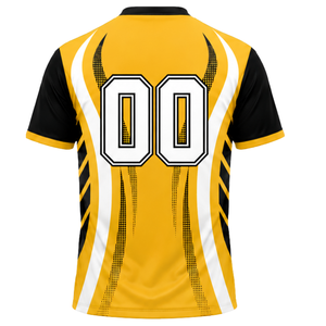 Maillot de volley-ball sublimé jaune et noir à manches courtes – Tenue de sport d'équipe haute performance pour le jeu - Product Image 2