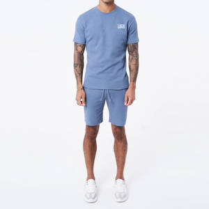 Conjunto de Camiseta y Pantalones Cortos de Diseño Urbano en Color Sólido, Ropa Casual de Moda / Material de Alta Calidad con Logotipo 2026 - Product Image 5