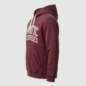 Vente en gros de sweats à capuche unisexes en coton 100% 350g, poids lourd, effet délavé, sweats à capuche pour hommes - Product Image 3