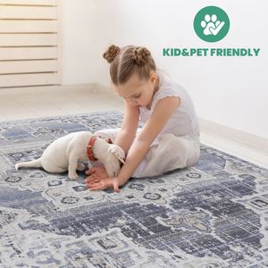 Collezione PAYAS Tappeto a Medaglione 2X8 in Crema/Blu - Prodotto di Qualità Premium - Product Image 6