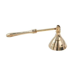 hand finished metal candle snuffer extended reach flame cover tool for sootless candle care and modern homes - Product Image 3