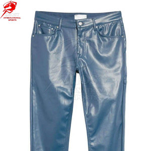 Custom Design <b>Leather</b> <b>Pants</b> Premium <b>Leather</b> Material Stylish Comfortable Waist Fit For Casual Fashion Streetwear - Product Image 2