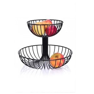 Modern Style Metal Fruit <b>Basket</b> Minimal <b>Wire</b> Storage <b>Basket</b> For Kitchen Fruits Vegetables And Snacks - Product Image 1