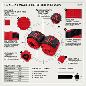 Custom Rubber Logo <b>Wrist</b> Wraps for Weightlifting Gym Training Support Elastic Fitness <b>Wrist</b> <b>Straps</b> with Thumb Loop Heavy Lifting - Product Image 2