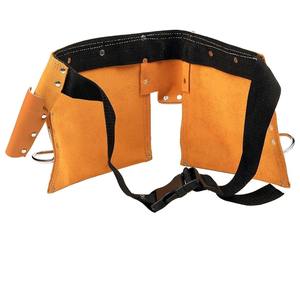 GLOWING NEON INDUSTRY Genuine <b>Leather</b> <b>Tool</b> Belt Multi-Pocket Waist Bag Adjustable Strap Zipper Closure Water Resistant - Product Image 3