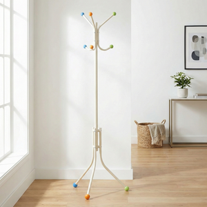 Porte-manteau moderne en métal rotatif sur pied en fer et acier pour la maison, l'hôtel et la chambre à coucher - Vente en gros MIT - Product Image 2