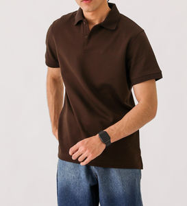 เสื้อโปโลแบบสวมหัวแขนสั้นผ้าคอตตอนสีตัดกันสำหรับฤดูร้อน - Product Image 5