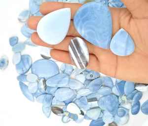 Venta al por Mayor de Cuentas de Ópalo Azul Natural de Primera Calidad, Facetadas en Forma de Pera, Hebras Largas de Alta Calidad para Joyería - Product Image 2