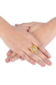 Bague en or plaqué or de qualité supérieure pour femmes, idéale pour les mariages, les fêtes et les occasions spéciales, disponible au prix de gros. - Product Image 2