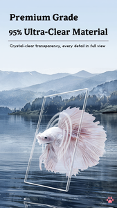 ตู้ปลาตั้งโต๊ะแบบมินิ วัสดุใส ทนทานต่อการแตกหัก พร้อมช่องให้อาหาร เหมาะสำหรับตกแต่งโต๊ะทำงาน - Product Image 6