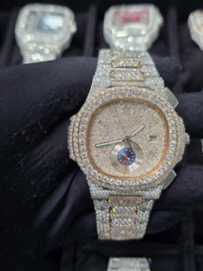 Reloj Mecánico de Lujo con Diamantes Moissanite VVS de Alta Calidad para Hombre, Correa de Acero Inoxidable de 16 mm, Estilo Hip Hop, Reloj con Incrustaciones - Product Image 5