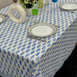 Elegant Handmade Cotton <b>Table</b> Cloth with Lace Border Luxury Style <b>Dining</b> <b>Table</b> <b>Cover</b> for Kitchen Event Decor Low Price Available - Product Image 2