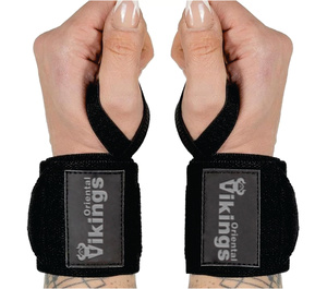 JINGBA Bandes de poignet professionnelles de qualité supérieure, robustes, en polyester élastique, pour la musculation, avec logo personnalisé, nouveau modèle rayé - Product Image 3