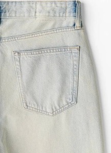 Jeans Casuales de Diseño en Mezclilla Azul, de Verano, de Algodón, de Pierna Ancha, Elásticos y Ecológicos - Comprar en Línea - Product Image 4