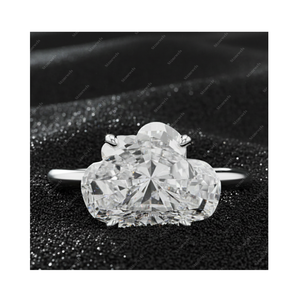 Ideas de regalos de Navidad originales, anillo de diamantes único de 5 quilates personalizado con diseño de nube para mamá, papá, esposa, marido, joyería por menos de 500 para 2025 - Product Image 1