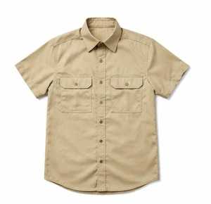 เสื้อเชิ้ตทำงานแขนสั้นคุณภาพสูงสำหรับผู้ชาย ทรงปกติ - Product Image 5