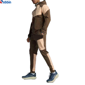 Conjunto de Chaqueta Cortavientos Deportiva para Hombre, Color Sólido Personalizado, Talla Grande, Ligera, para Deportes Casuales - Product Image 5