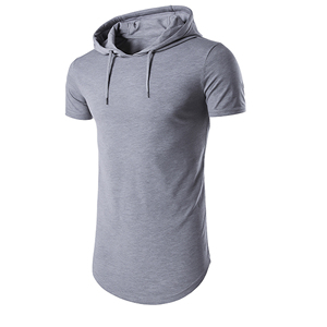 Sweat-shirts à manches courtes OEM ODM, fabricant de vêtements personnalisés, sweat-shirt à capuche en coton léger, approvisionnement en gros, marque privée - Product Image 1