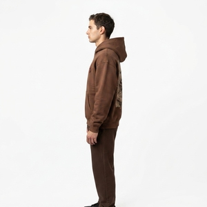 Sweat à capuche surdimensionné personnalisé en molleton 100 % coton peigné 470 GSM, imprimé sérigraphié, coupe carrée, streetwear pour homme et unisexe, OEM - Product Image 3