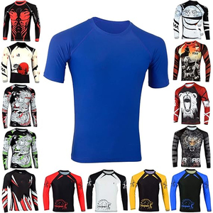 Camiseta de Compresión con Gráfico de Lobo Personalizada para Hombre, Ropa Deportiva de Secado Rápido para Gimnasio, Protección contra Rozaduras, Ropa Deportiva OEM - Product Image 5
