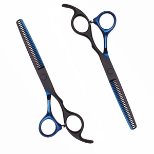 Ensemble de ciseaux de barbier professionnels en acier inoxydable 440c, lames droites, pointe aiguisée, pour la coupe et le coiffage des cheveux, usage beauté pour coiffeurs - Product Image 2
