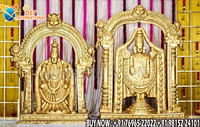 Statue de Tirupati Balaji Lakshmi, élégante et durable, pour la décoration de mariage, Lord Venkateswara Padmavathi, en FRP, pour l'aménagement d'un Mandap de mariage sud-indien