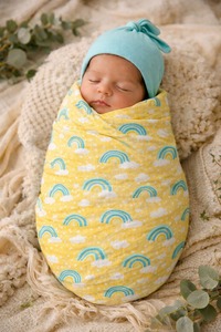 100% Bamboo Baby Swaddle Blanket Customizable Unisex Newborn <b>Wrap</b> Ultra Soft Breathable Lightweight Infant Swaddle - Product Image 4