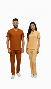 Ensemble de blouses médicales unisexes, haut à col en V et pantalon, respirant et léger, uniforme d'hôpital, fabricant OEM - Product Image 4