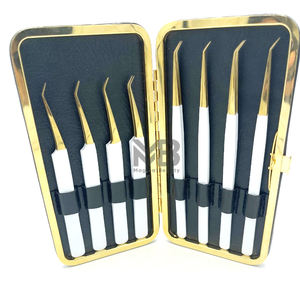 Pinces à cils en acier inoxydable, revêtement papier personnalisé, poignée antidérapante, pointes pointues, pinces personnalisables - Product Image 6