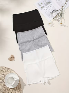 Women's High-Rise Basic Boxer Briefs 1pc Spandex/Cotton Underwear Everyday Comfortable manufactures made in Bangladesh - Product Image 5