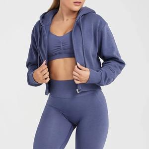 Survêtements respirants de qualité supérieure, ensemble 2 pièces à capuche avec logo personnalisé, décontractés, vente en gros, en molleton épais - Product Image 6