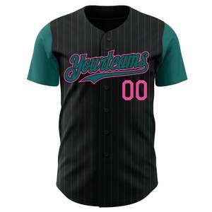 Maillot de baseball respirant bicolore 100 % polyester à manches courtes avec logo imprimé sur le devant, sublimation OEM pour l'été et toutes les saisons - Product Image 6