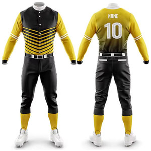 Uniformes de baseball et de softball unisexes pour jeunes hommes, maillots personnalisés cousus, broderie sublimée, respirants, tailles plus grandes - Product Image 5