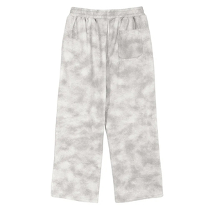 <b>Men</b> Casual Streetwear Acid Washed Canvas Mid Drawstring Fleece Sweatpants Lightweight Breathable Eco-Friendly Jogger <b>Trousers</b> - Product Image 2