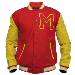 Veste classique à boutons pression, style Letterman, avec appliqué brodé, mélange de laine, veste décontractée tendance pour l'hiver - Product Image 1