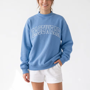 Sweat-shirt oversize à col rond pour femme, streetwear, en polaire écologique respirante, polyester/coton, polaire brossé de qualité supérieure, doux et chaud - Product Image 1