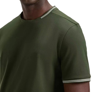 T-shirt décontracté pour homme en coton 100% respirant de qualité supérieure, col rond, prix de gros personnalisé OEM - Product Image 3