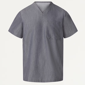 Hospital Medical Men's <b>Doctor</b> Scrub Suits Stretchy Nursing Surgical Scrub Uniforms <b>Sets</b> with Knitted Fabric for Men - Product Image 2