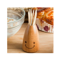 Vente en gros de porte-cure-dents en bois de style antique sur mesure, boîte à cure-dents avec logo personnalisé, article de table pour les fêtes