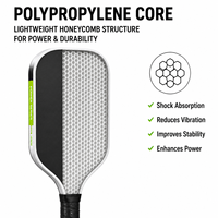 Nouvelle pagaie de pickleball professionnelle GEN4 Honeycomb pour entraînement, en carbone T700 16 mm, haute qualité, portable et durable